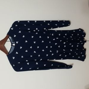 REFORMATION Navy Mini Dress with Fans